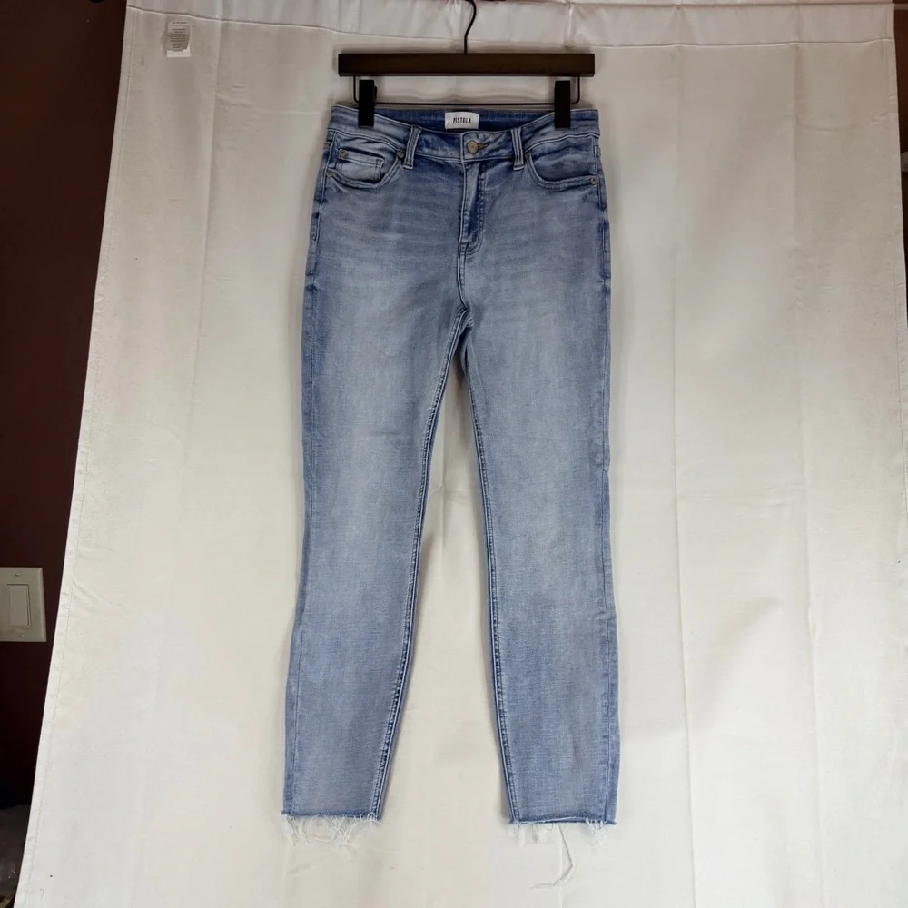 PISTOLA Women’s Size 28 Denim Jeans Mid Rise Ankle Straight Style Stretch
